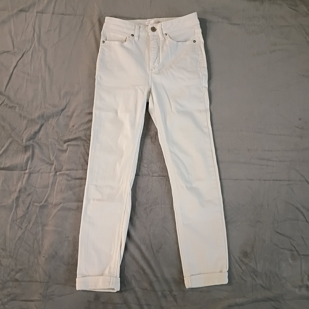 Lauren Conrad High Rise Skinny Ankle White Jeans - Picture 2 of 7